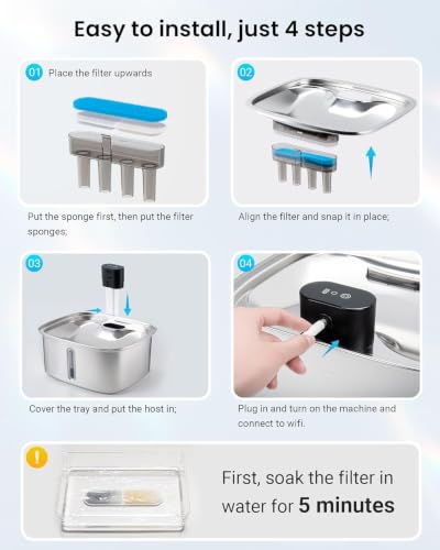 10L Cordless Smart Pet Water Fountain with App Monitoring