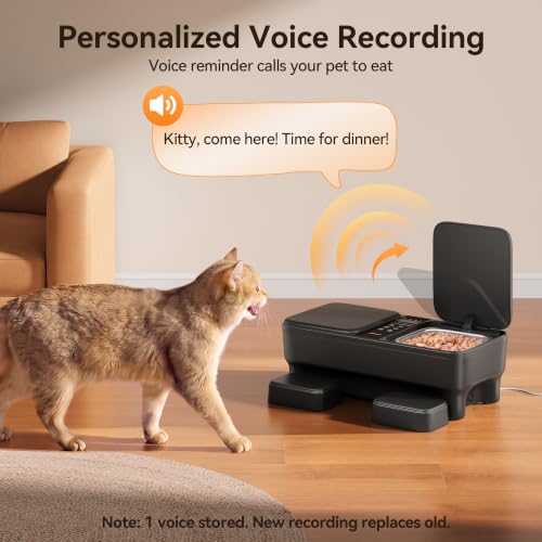 Automatic Wet Food Cat Feeder with Cooling and Preheating