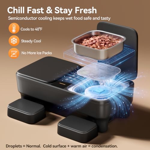 Automatic Wet Food Cat Feeder with Cooling and Preheating