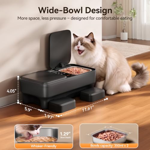 Automatic Wet Food Cat Feeder with Cooling and Preheating