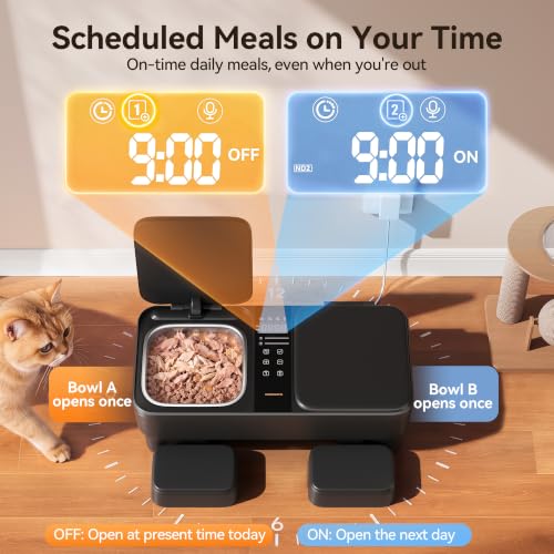 Automatic Wet Food Cat Feeder with Cooling and Preheating