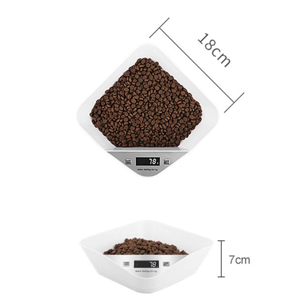 Portable Smart Weighing Pet Food Bowl for Cats and Dogs