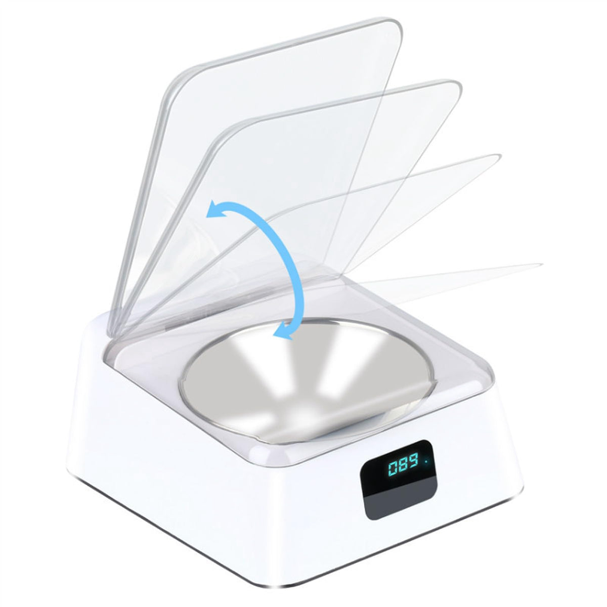 Automatic Pet Feeder with Infrared Sensor Lid and Display