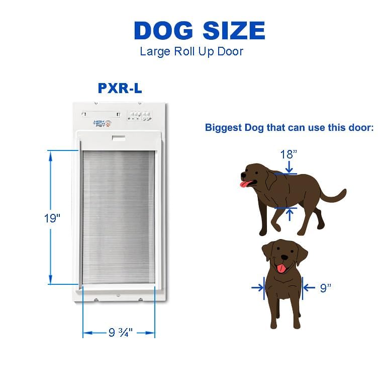 WiFi Automatic Smart Dog Door with Roll Up Entry Control