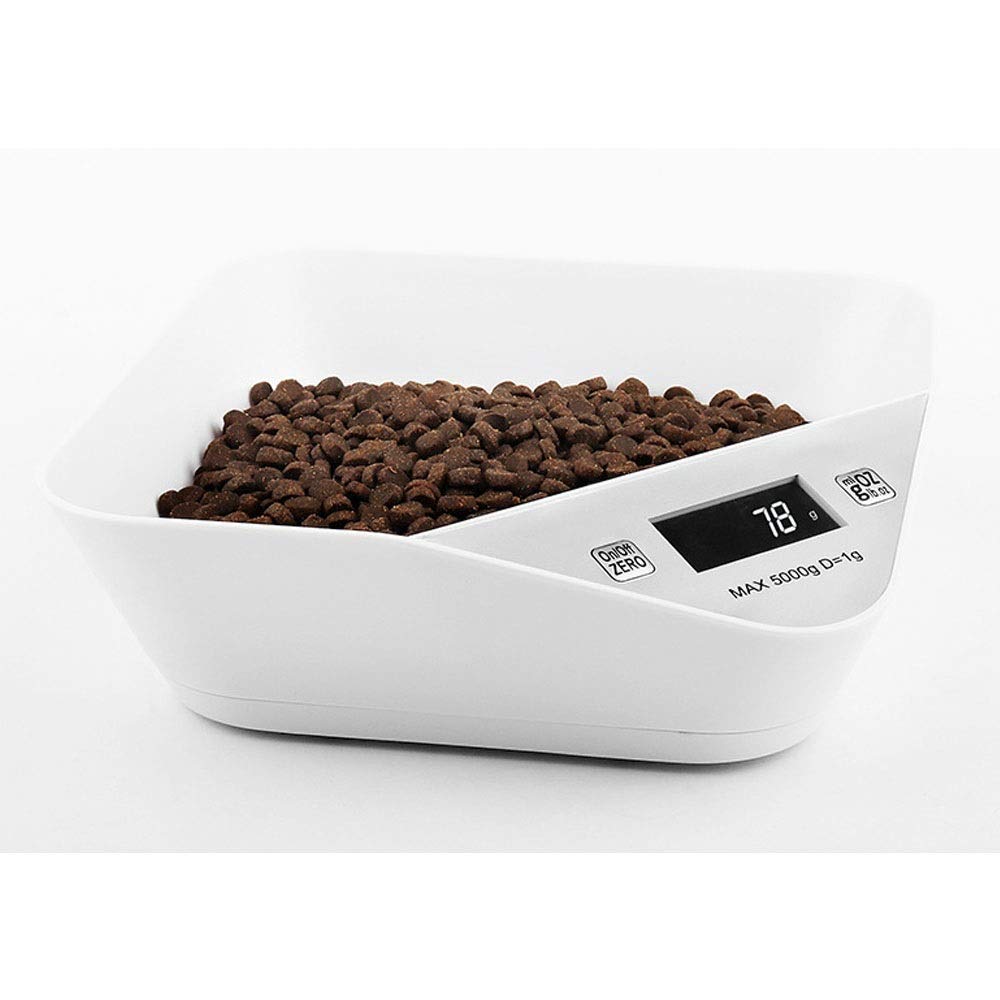 Portable Smart Weighing Pet Food Bowl for Cats and Dogs