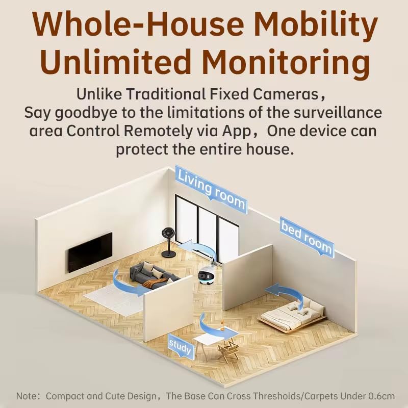 1080P Mobile Pet Camera with Two Way Audio and App Control
