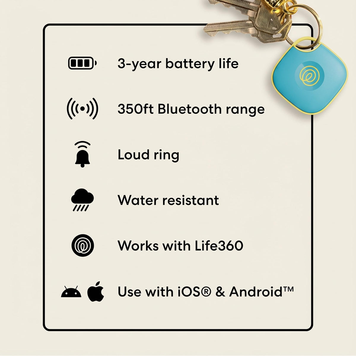 Bluetooth Tracker and Item Locator for Keys Bags and Phones