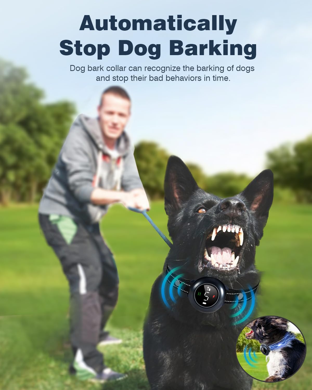 Smart Dog Training Collar with Remote and Anti Bark Modes
