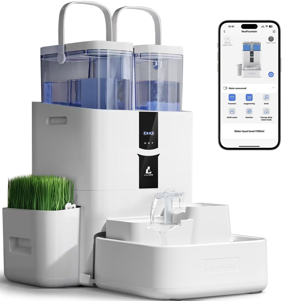 10L Large Capacity Smart Pet Water Fountain with WiFi Control