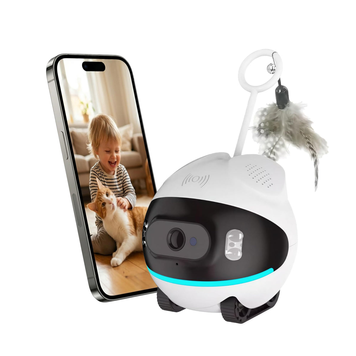 1080P Mobile Pet Camera with Two Way Audio and App Control