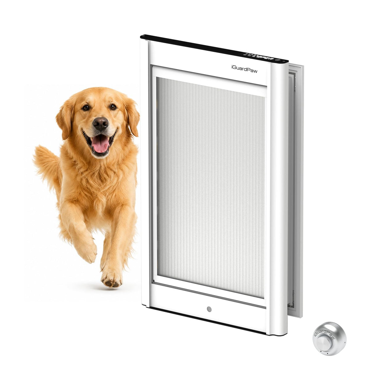 Door Mounted Pet Door with Secure Entry for Cats and Dogs