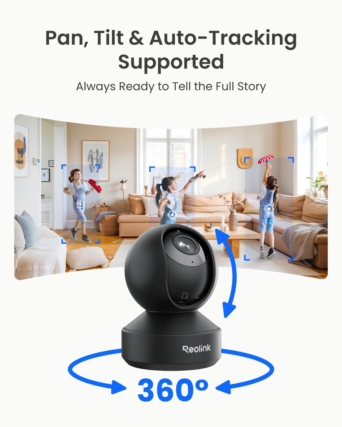 5MP Indoor Pet Camera with Optical Zoom and Auto Tracking
