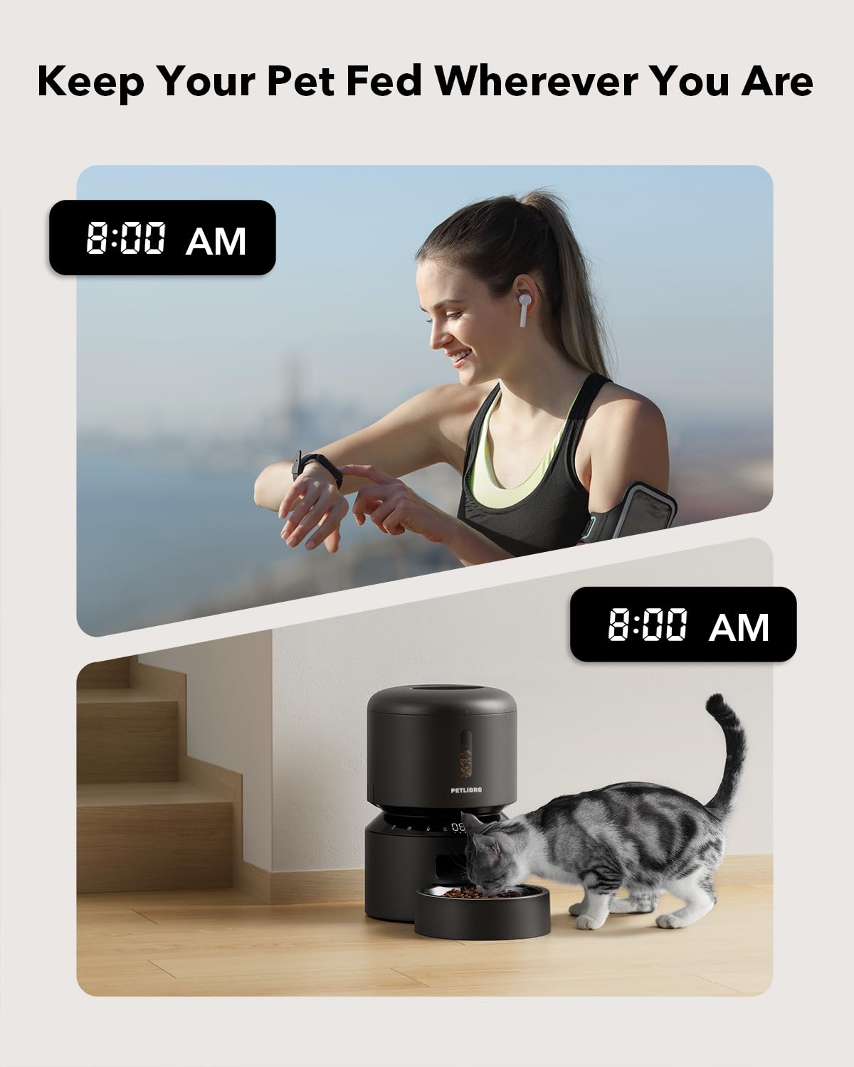 Automatic Cat and Dog Food Feeder with Portion Control