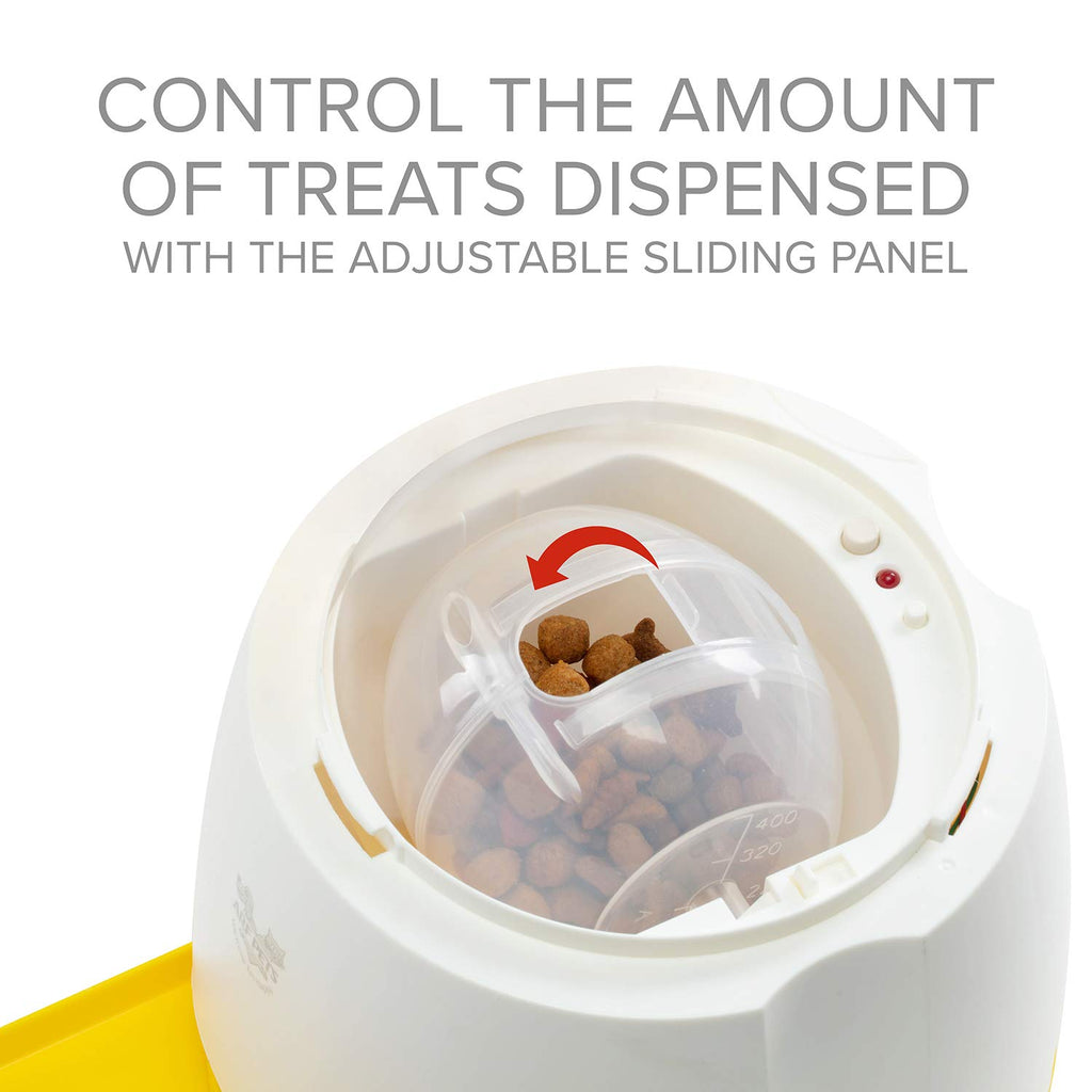 Remote Button Dog Treat Dispenser for Training and Memory Games