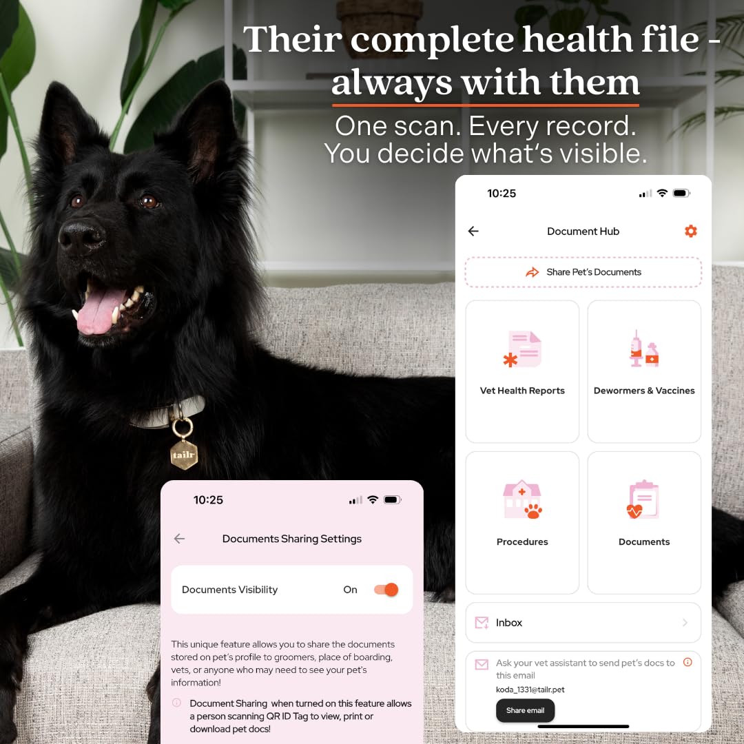 QR Code Pet ID Tag with Custom Digital Profile and App Access