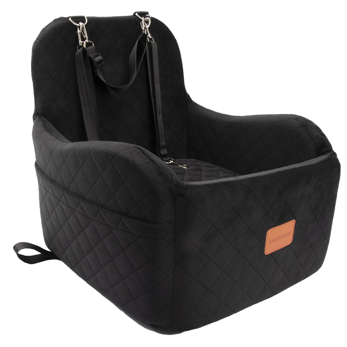 Portable Dog Booster Car Seat with Washable Elevated Cushion