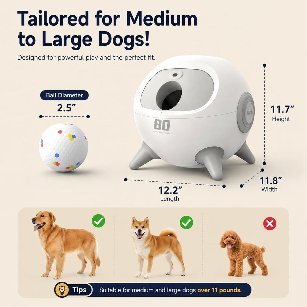 Automatic Dog Ball Launcher with Obstacle Detection and 4 Balls