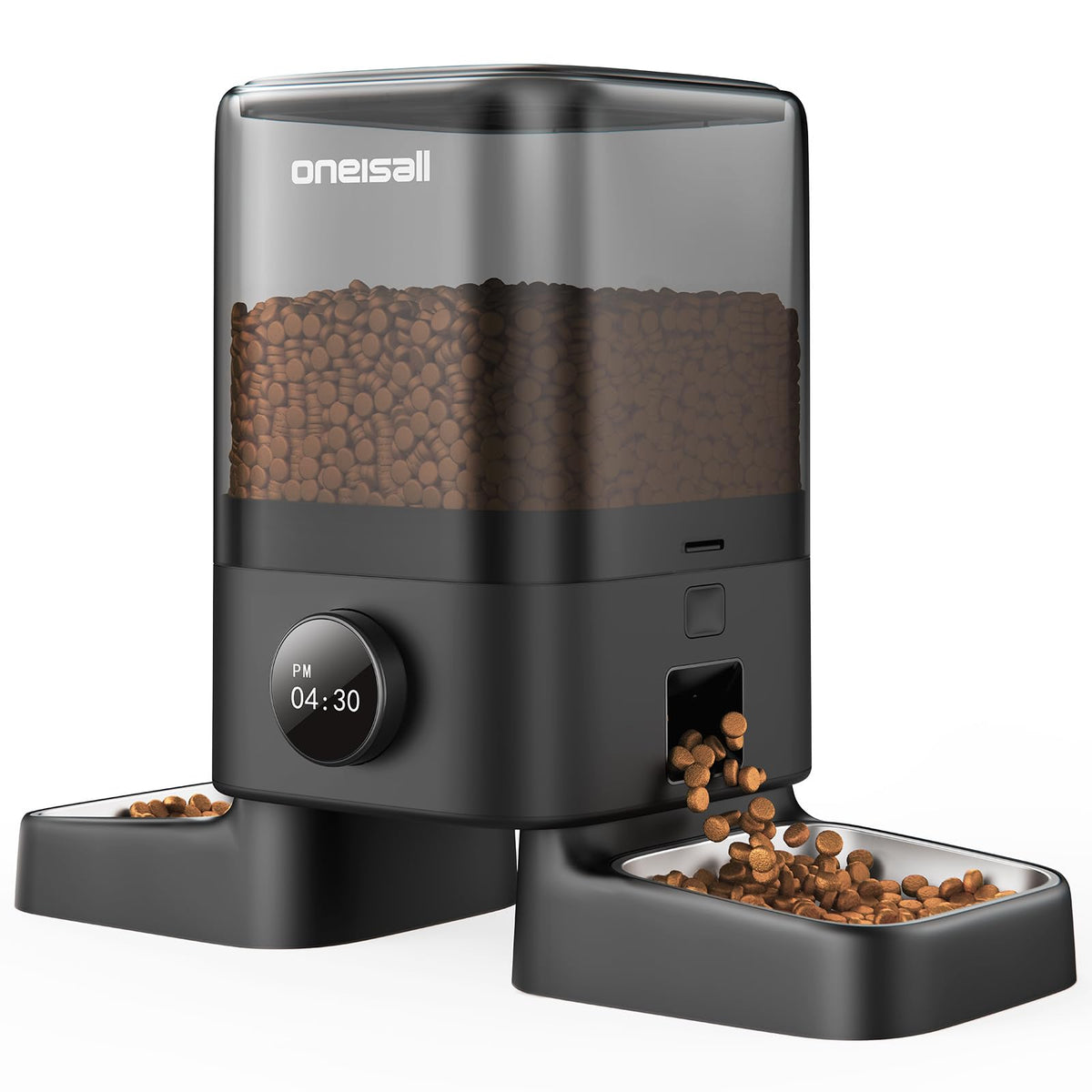 5L Double Bowl Automatic Cat Food Feeder for Two Cats