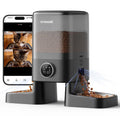 5L Double Bowl Automatic Cat Food Feeder for Two Cats