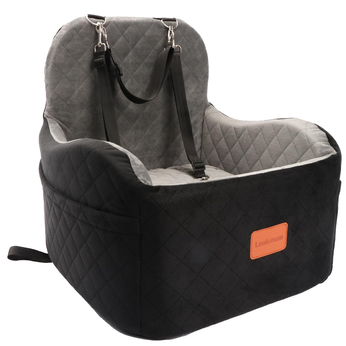 Portable Dog Booster Car Seat with Washable Elevated Cushion