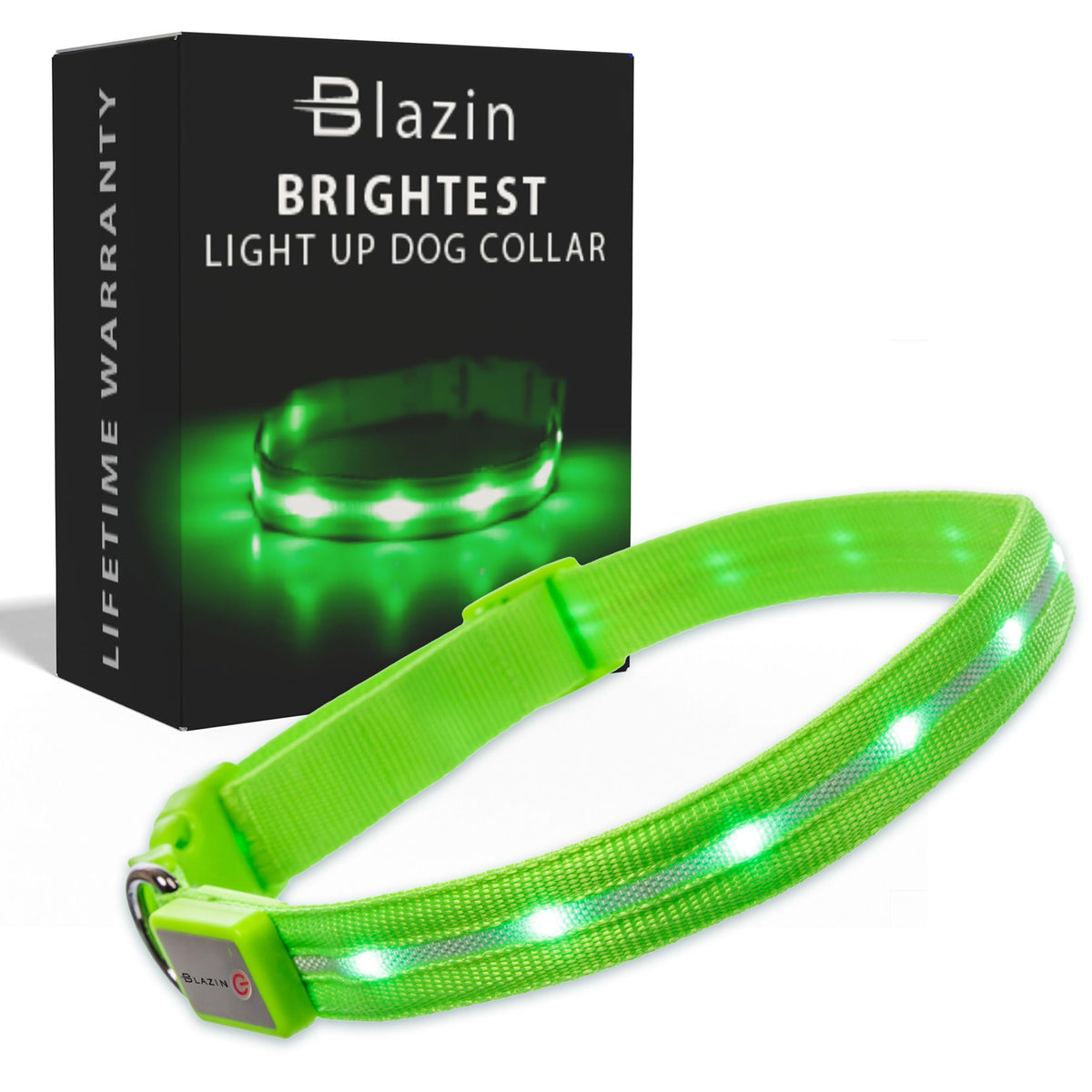 Rechargeable LED Light Up Dog Collar for Night Safety