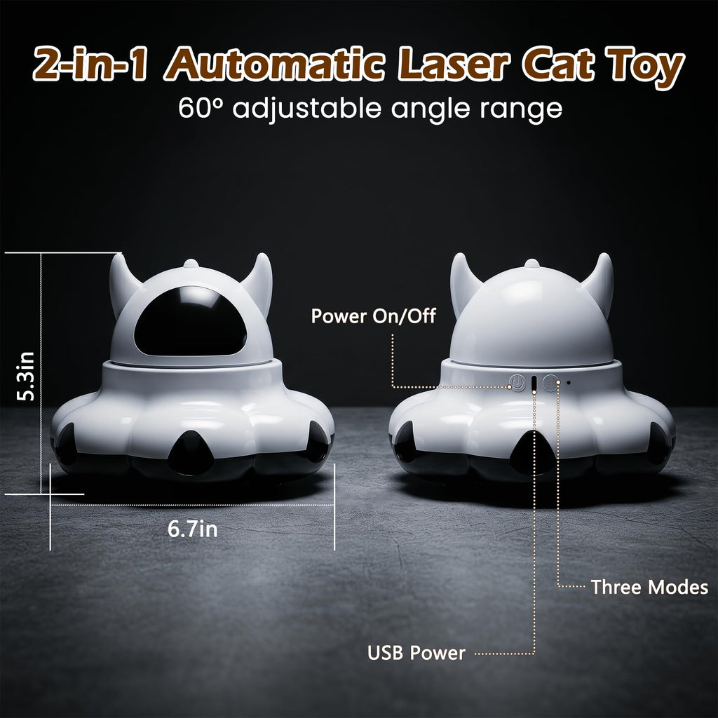 Automatic Cat Laser Toy with Random Moving Feather
