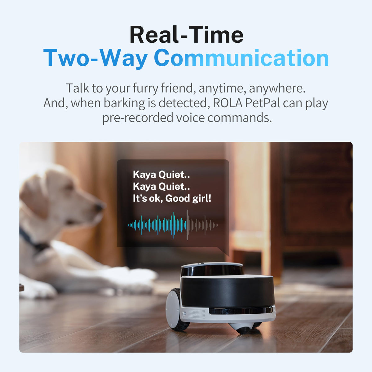 2.5K Mobile Pet Camera Robot with Treat Dispenser