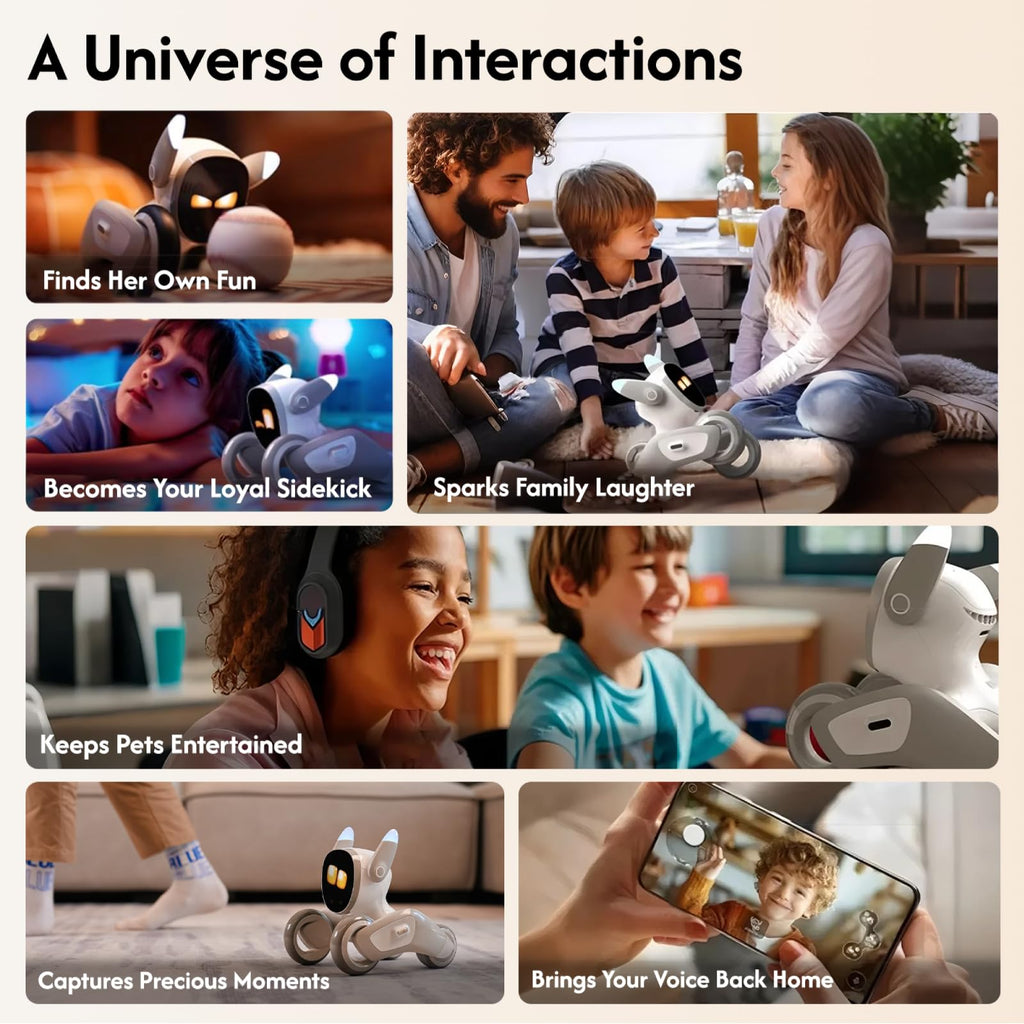 Advanced AI Robot Pet Dog with Voice and Gesture Recognition