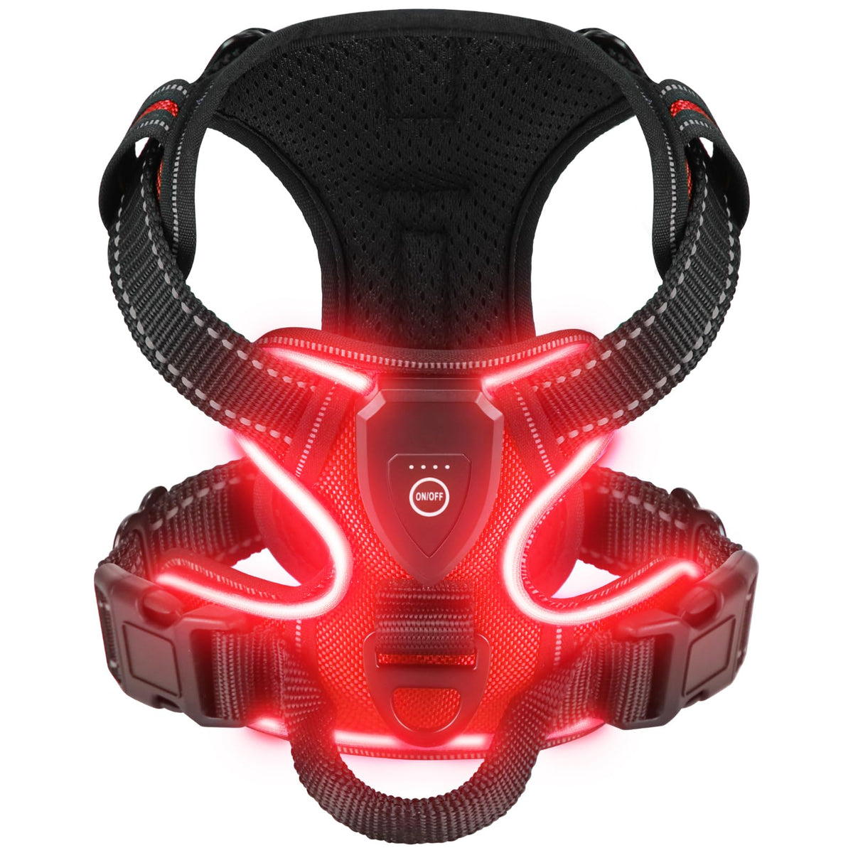 Rechargeable LED Dog Harness with Three Lighting Modes