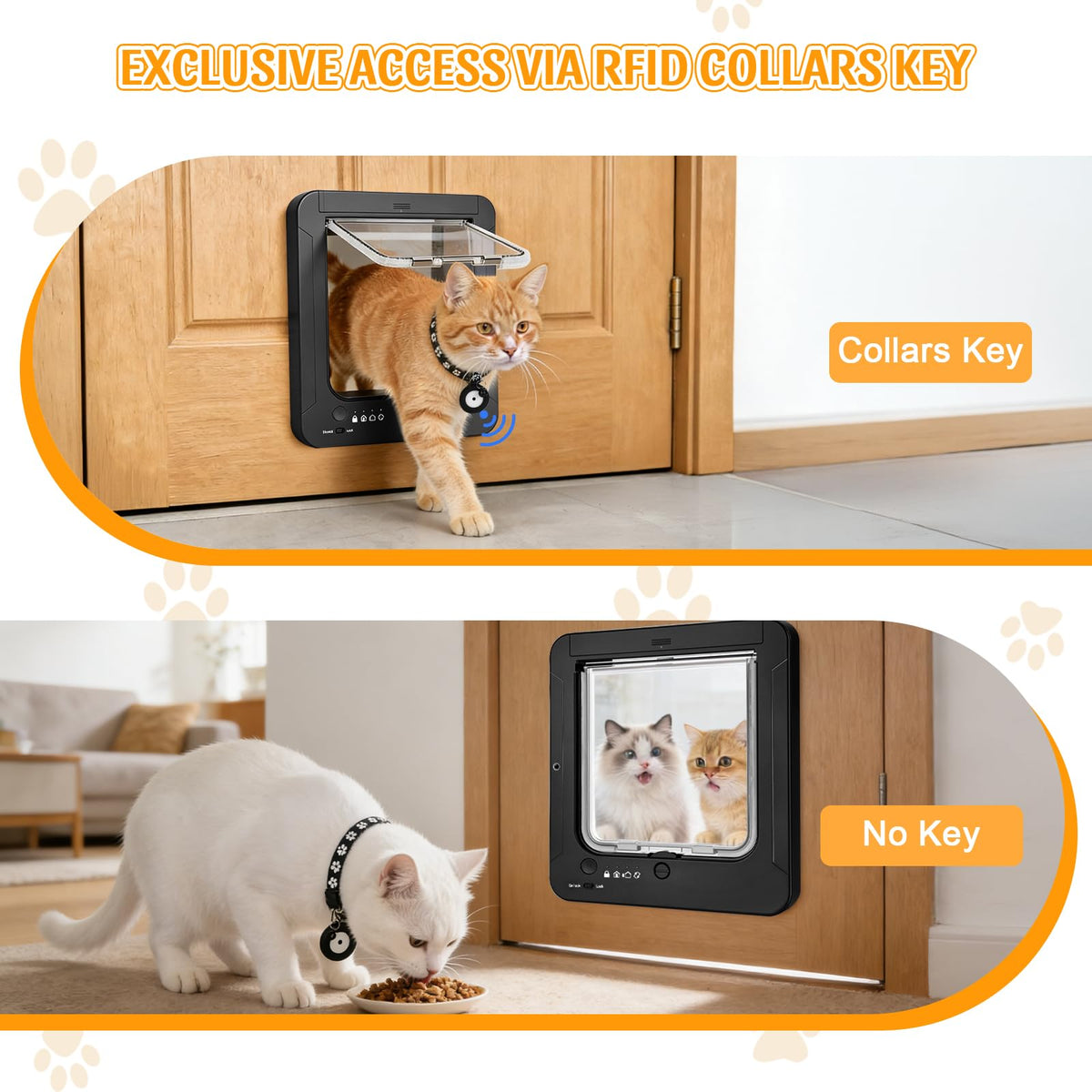 RFID Smart Cat Door with Collar Sensor Activated Entry