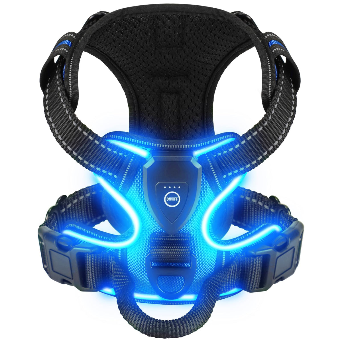 Rechargeable LED Dog Harness with Three Lighting Modes