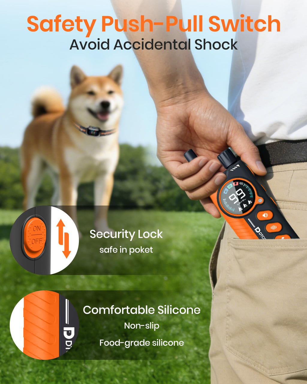 2 in 1 Dog Training Collar with Remote and Anti Bark Modes