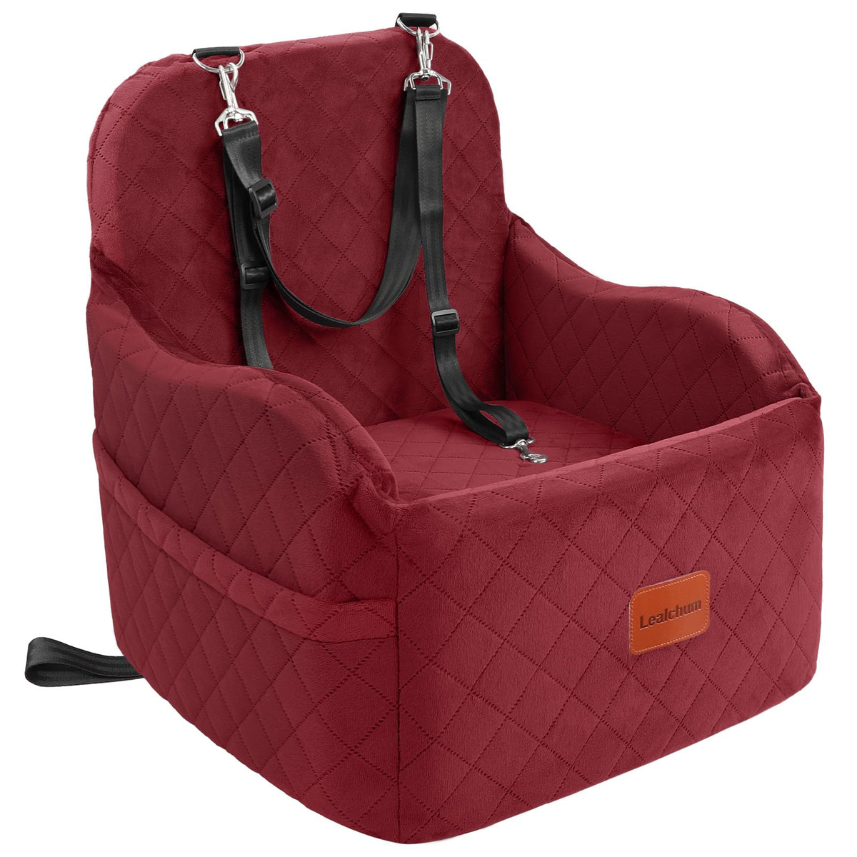 Portable Dog Booster Car Seat with Washable Elevated Cushion