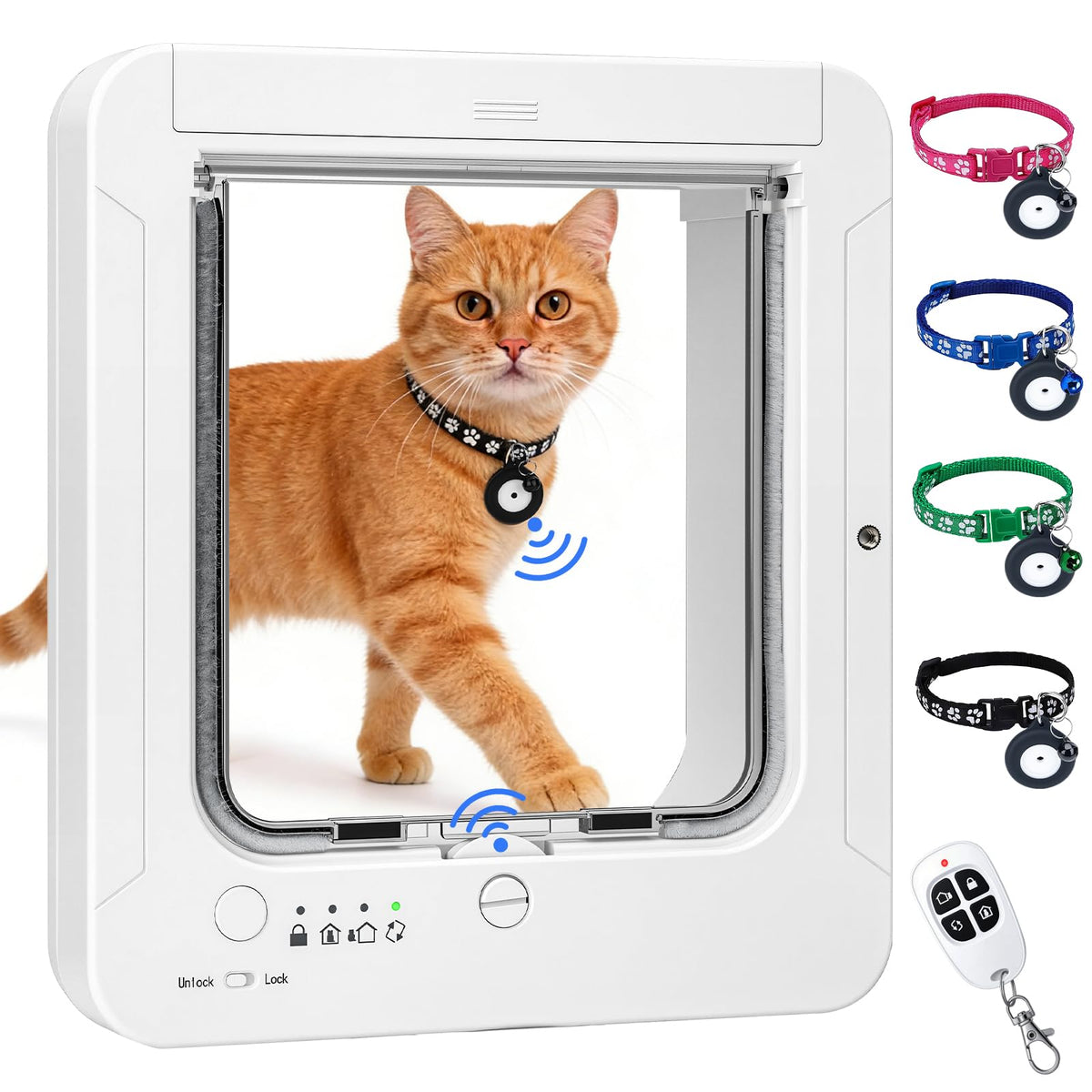 RFID Smart Cat Door with Collar Sensor Activated Entry