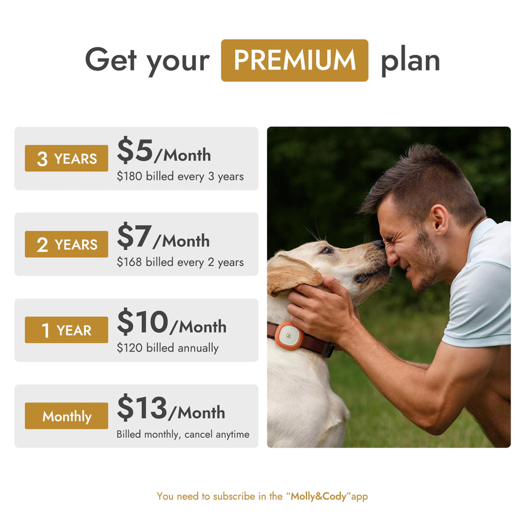 GPS Bluetooth Pet Tracker with Virtual Fence and Health Monitoring
