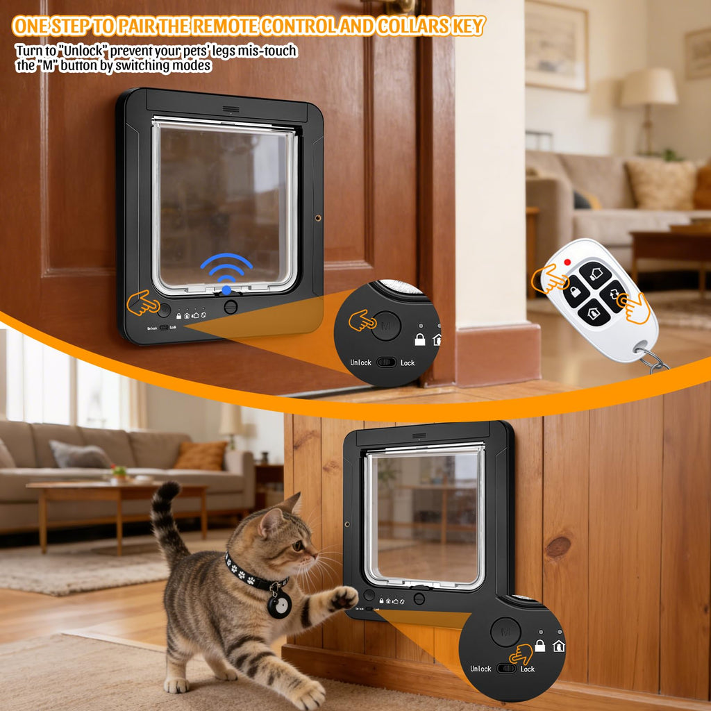 RFID Smart Cat Door with Collar Sensor Activated Entry