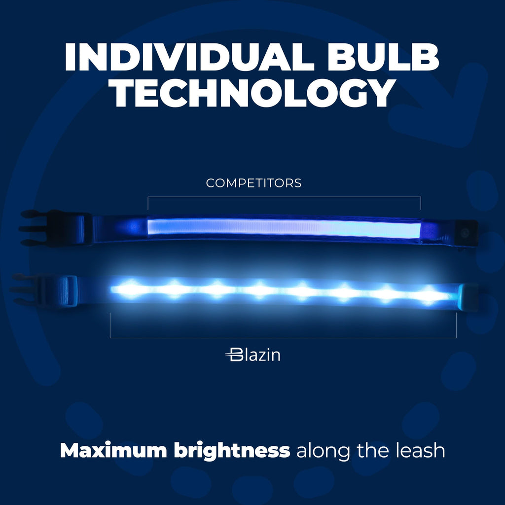 Rechargeable LED Light Up Dog Collar for Night Safety