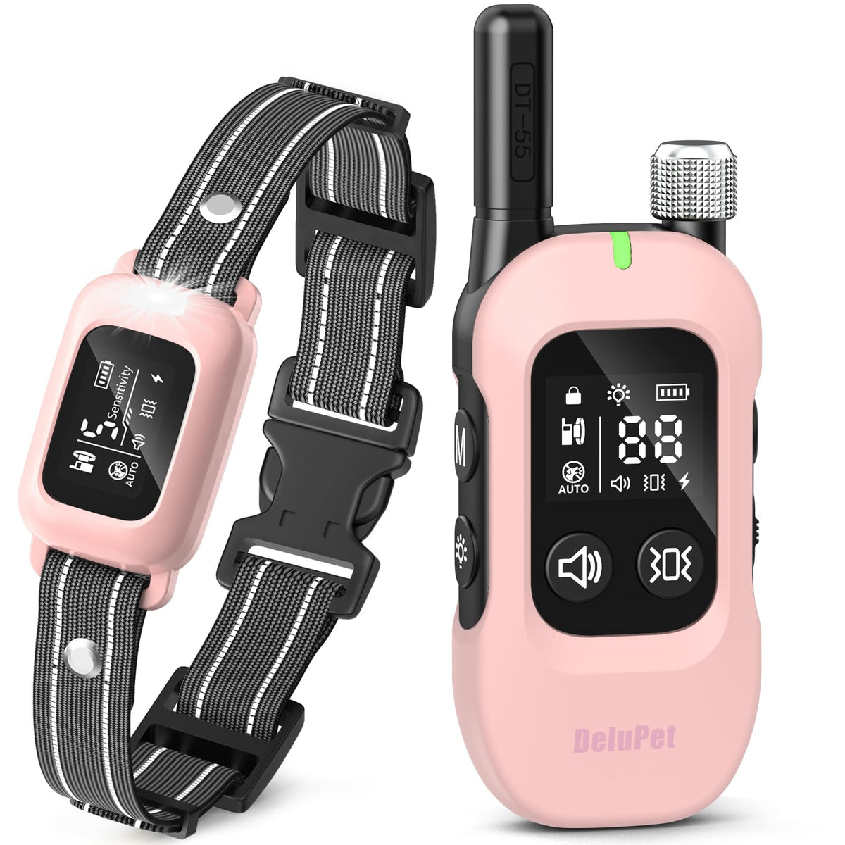 2 in 1 Dog Training Collar with Remote Anti Bark and LED Light