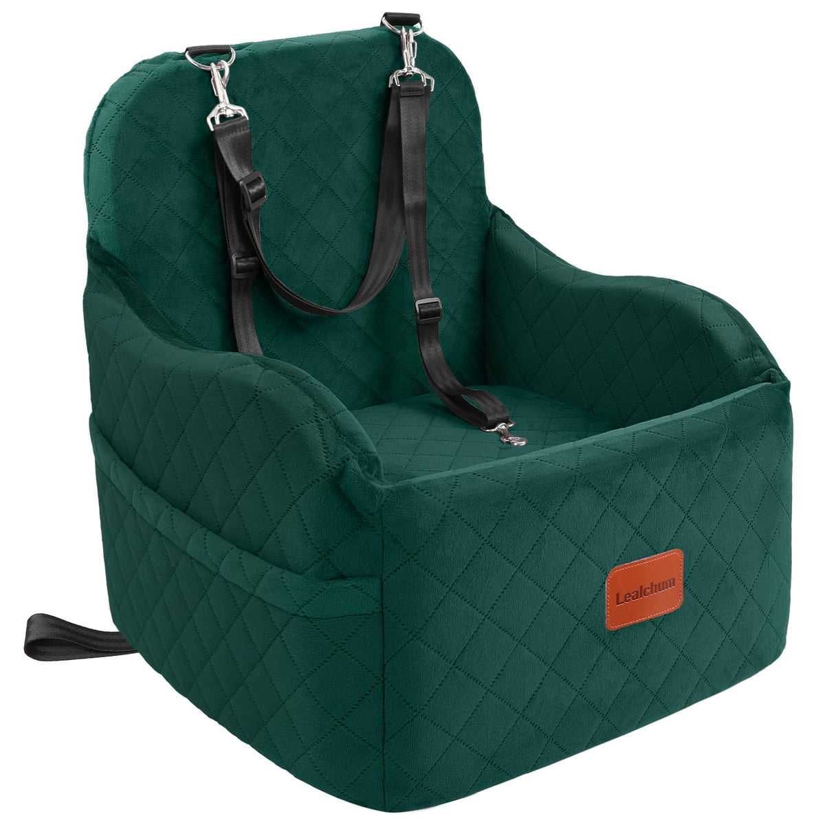 Portable Dog Booster Car Seat with Washable Elevated Cushion