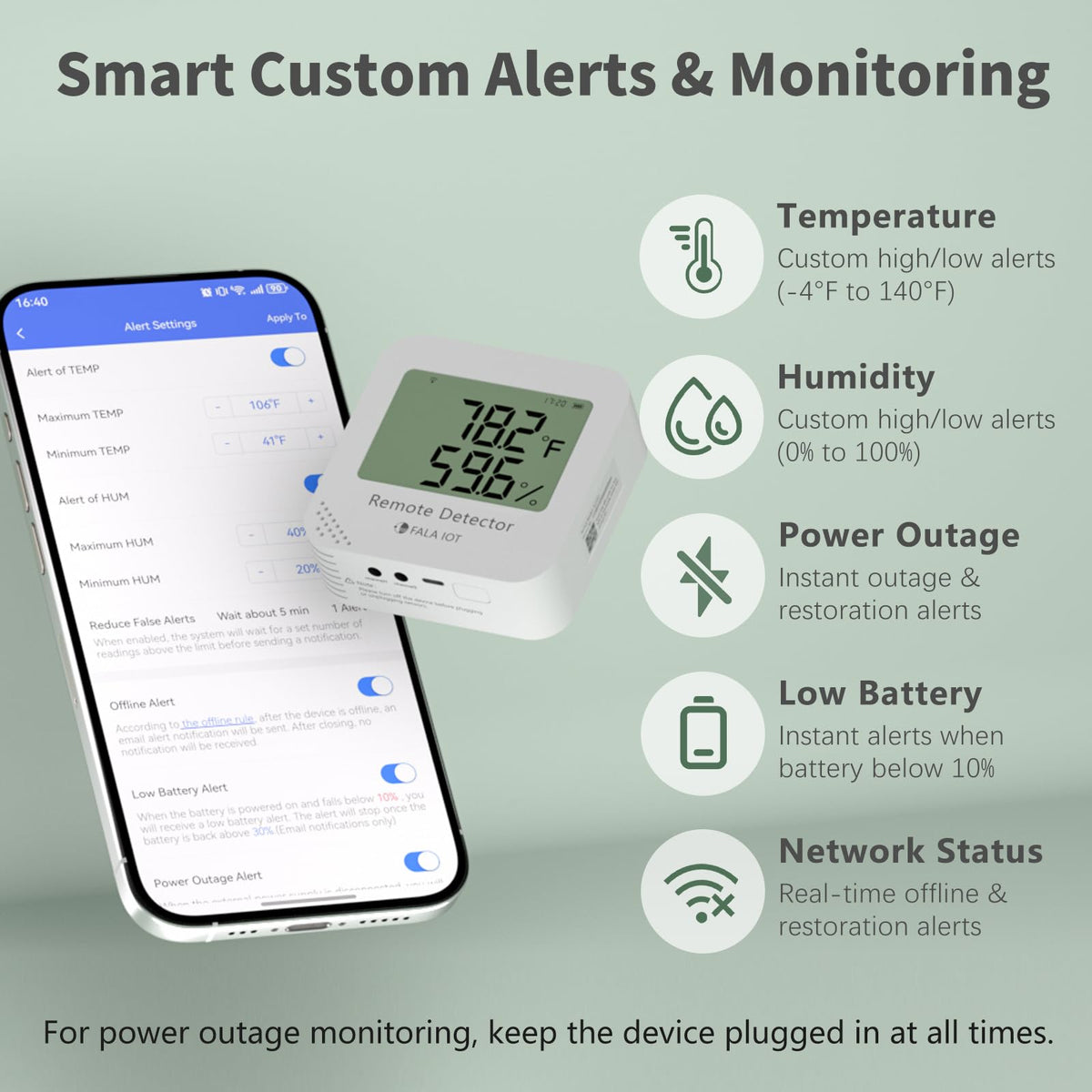 WiFi Temperature and Humidity Monitor with Remote Alerts