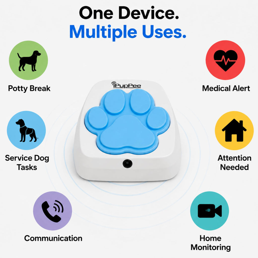 Dog Potty Training Talking Button with Medical Alert Camera