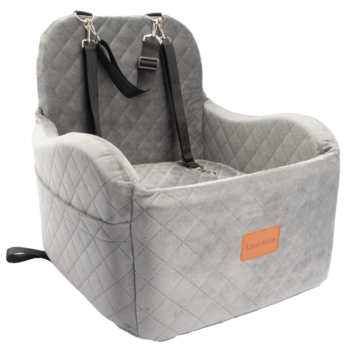 Portable Dog Booster Car Seat with Washable Elevated Cushion
