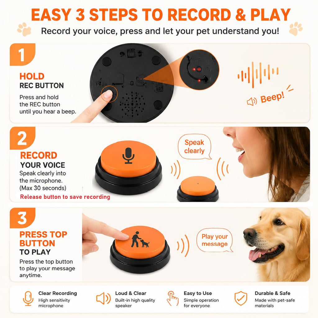 Dog Talking Buttons for Pet Communication and Training