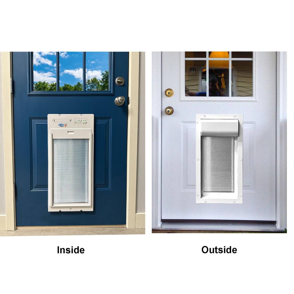 WiFi Automatic Smart Dog Door with Roll Up Entry Control