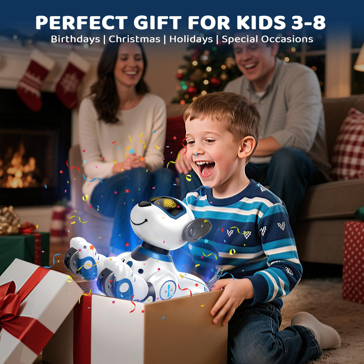 Interactive Robot Dog Toy for Kids with Smart Controls