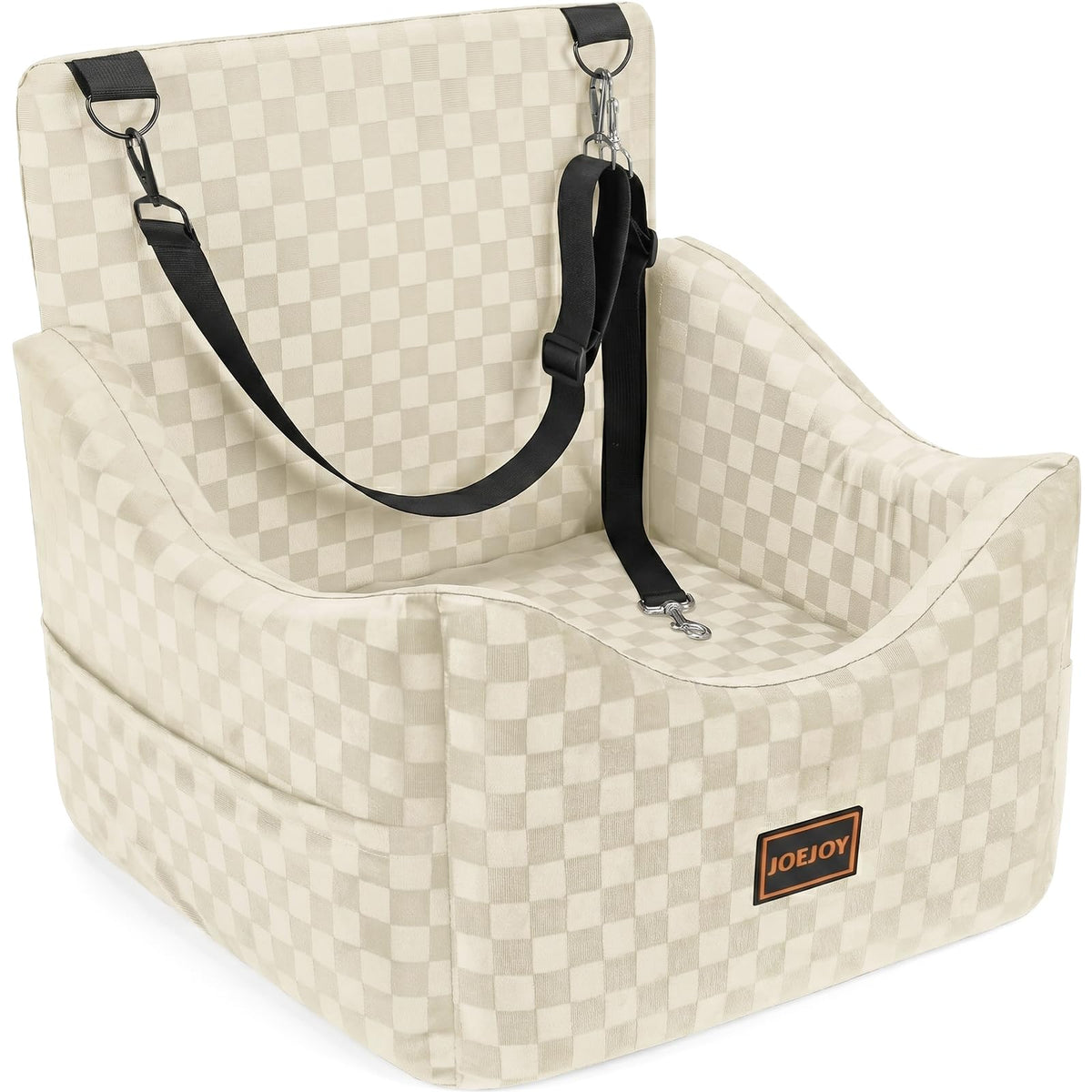 Washable Dog Car Booster Seat with Memory Foam for Large Dogs