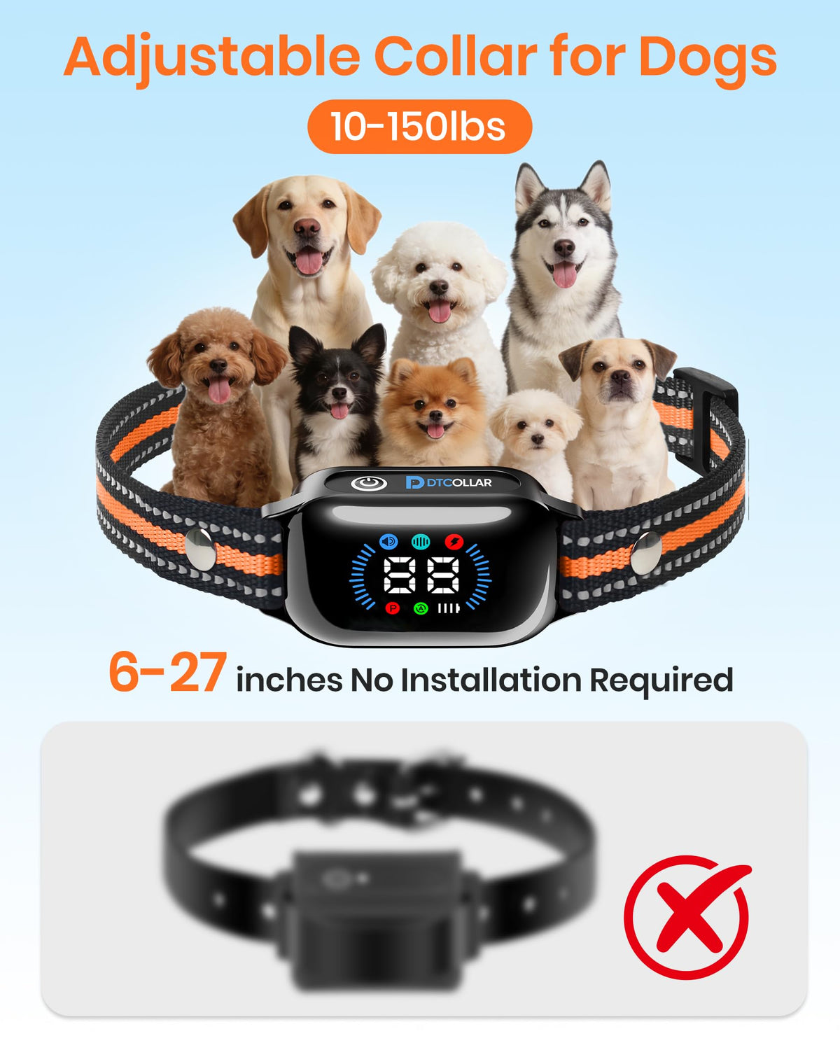 2 in 1 Dog Training Collar with Remote and Anti Bark Modes