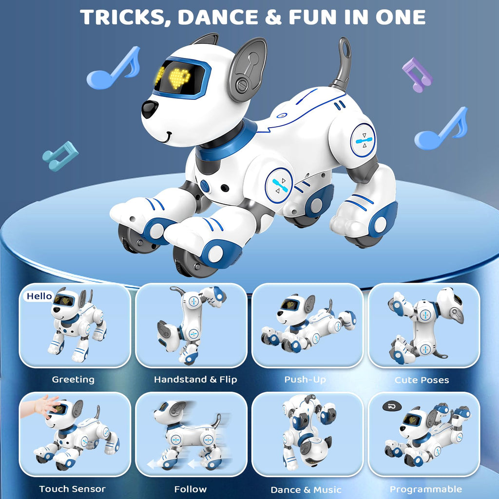 Interactive Robot Dog Toy for Kids with Smart Controls