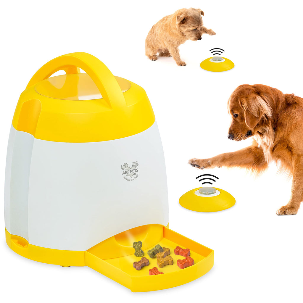 Remote Button Dog Treat Dispenser for Training and Memory Games