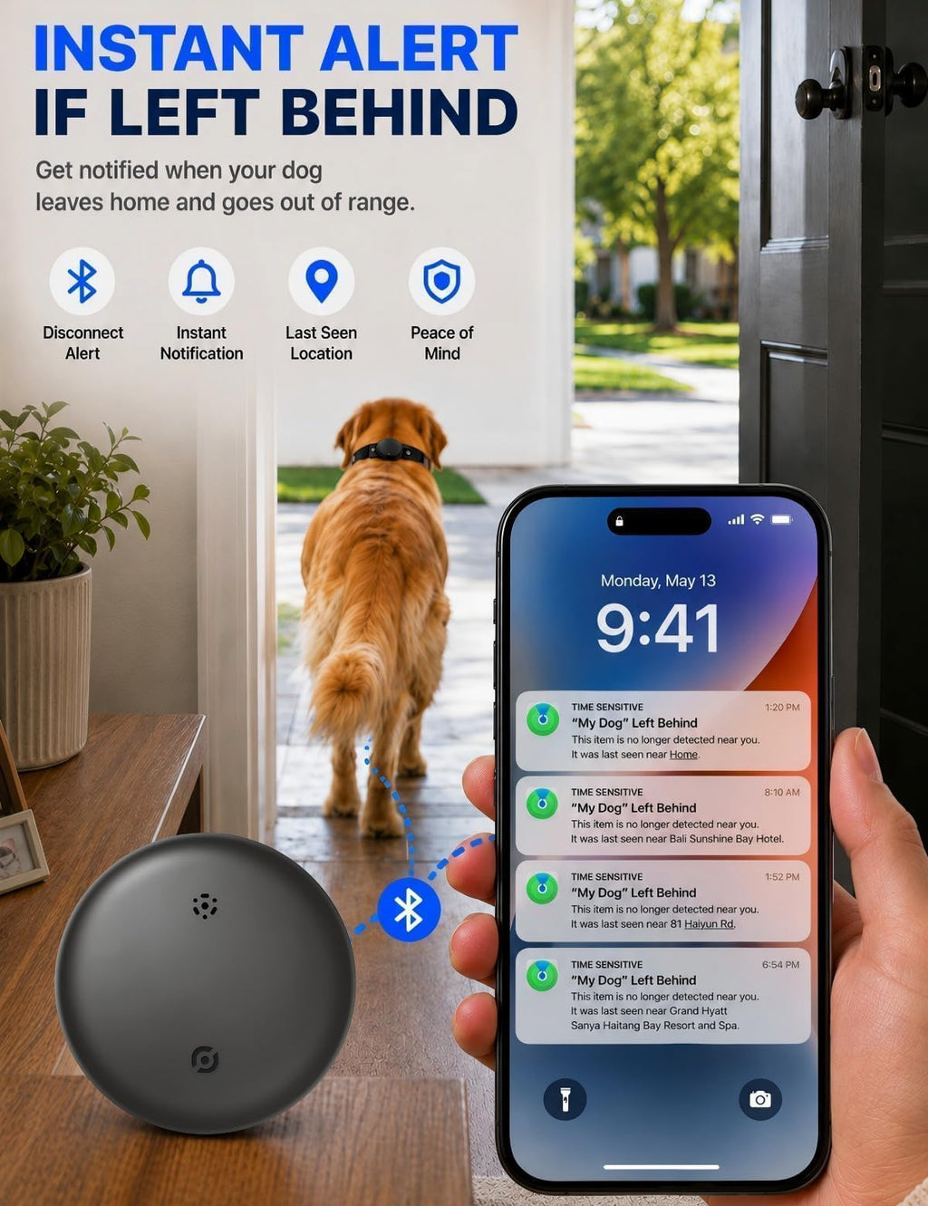 Smart GPS Dog Tracker for iOS and Android Mobile Devices
